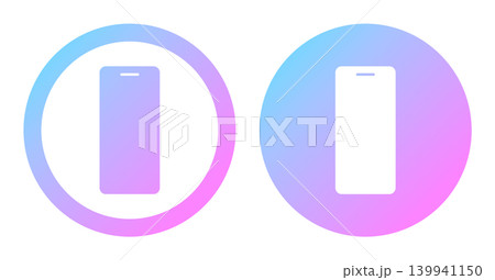 スマホのアイコン 2個セット ベクター素材 スマホのアイコン 2個セット ベクター素材 139941150