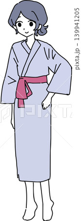 浴衣を着た女性(全身) 浴衣を着た女性(全身) 139941205