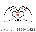 手 ハート 139941422