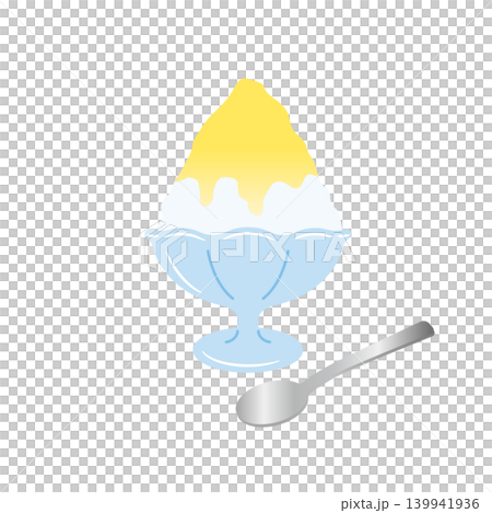 Lemon flavored shaved ice illustration Lemon flavored shaved ice illustration 139941936