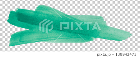 green brush isolated on transparent background green watercolor green brush isolated on transparent background green watercolor 139942473