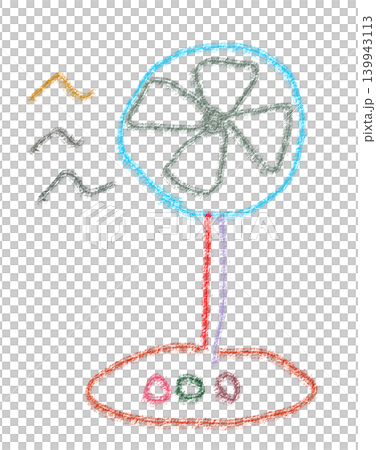 Hand-drawn illustration of a fan (transparent background/PNG) Hand-drawn illustration of a fan (transparent background/PNG) 139943113