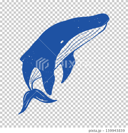 版畫風格,版畫風格,遊動的鯨魚,單色,藍色 版畫風格,版畫風格,遊動的鯨魚,單色,藍色 139943839