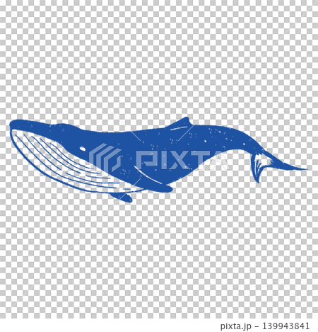Woodblock print style: Diving whale, monochrome, blue Woodblock print style: Diving whale, monochrome, blue 139943841
