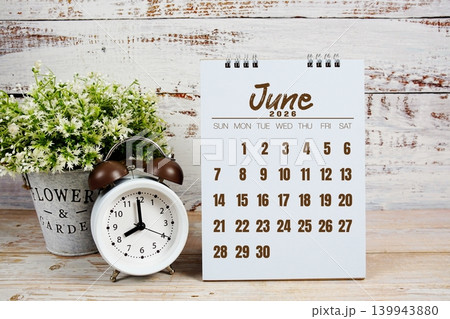 June 2026 annual monthly desk calendar for planning and management June 2026 annual monthly desk calendar for planning and management 139943880