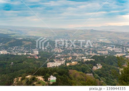 View of the mountains and Kislovodsk from the observation decks of the Kislovodsk Park 139944335