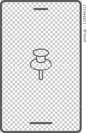 Smartphone screen icon: thumbtack Smartphone screen icon: thumbtack 139946313
