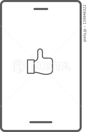 スマホ画面アイコン サムズアップ スマホ画面アイコン サムズアップ 139946322