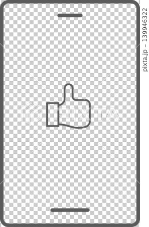 スマホ画面アイコン サムズアップ スマホ画面アイコン サムズアップ 139946322