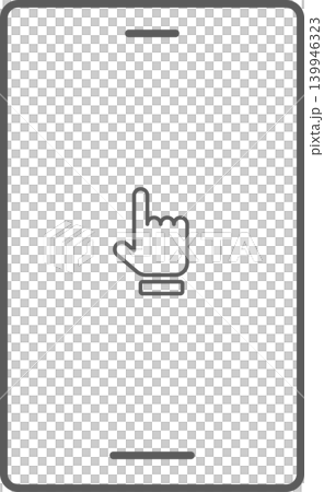 スマホ画面アイコン ハンドサイン 指差し スマホ画面アイコン ハンドサイン 指差し 139946323