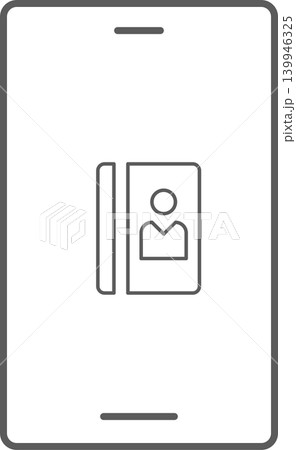 スマホ画面アイコン　電話帳 139946325