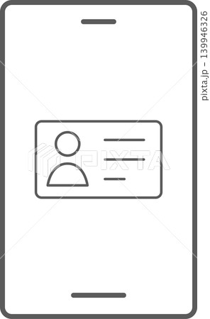 スマホ画面アイコン　身分証 139946326