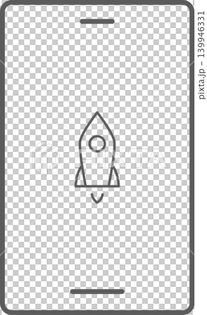 Smartphone screen icon: Spaceship Smartphone screen icon: Spaceship 139946331