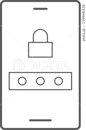 スマホ画面アイコン　ロック画面 139946436