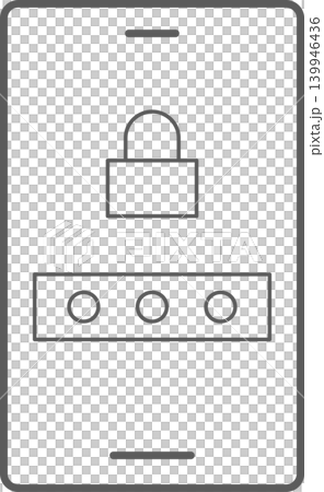 スマホ画面アイコン　ロック画面 139946436