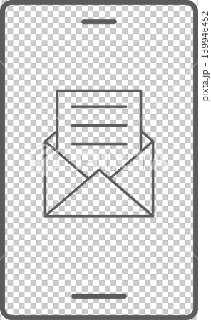 智慧型手機螢幕圖示:郵件已打開 智慧型手機螢幕圖示:郵件已打開 139946452