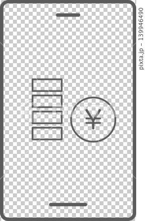 スマホ画面アイコン　お金　円 139946490
