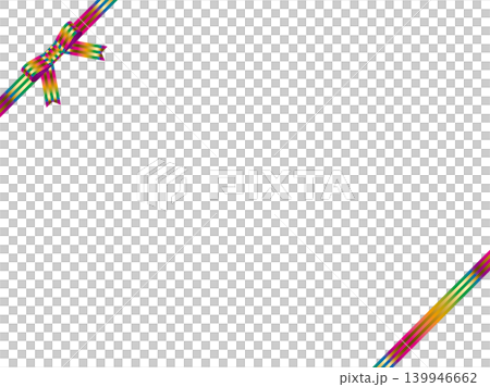 Ribbon butterfly, striped gold, diagonal F, 22 rainbow poles 139946662