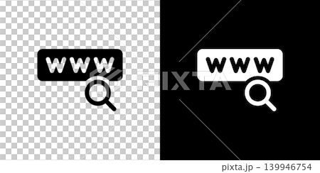 wwwと虫眼鏡のWEB検索アイコン 139946754