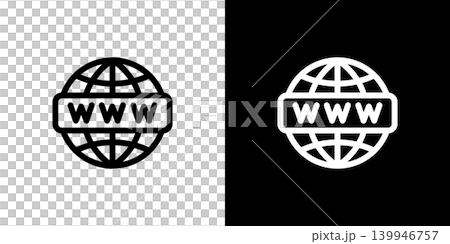 地球とwwwのインターネットアイコン 地球とwwwのインターネットアイコン 139946757