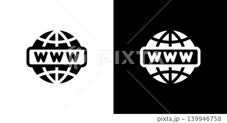 地球とwwwのインターネットアイコン 地球とwwwのインターネットアイコン 139946758