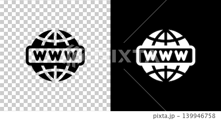 地球とwwwのインターネットアイコン 地球とwwwのインターネットアイコン 139946758