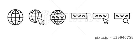 インターネットのアイコン WWW 検索 ネットワーク 139946759