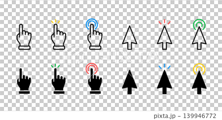 Tap/Click Cursor Icon Set Tap/Click Cursor Icon Set 139946772