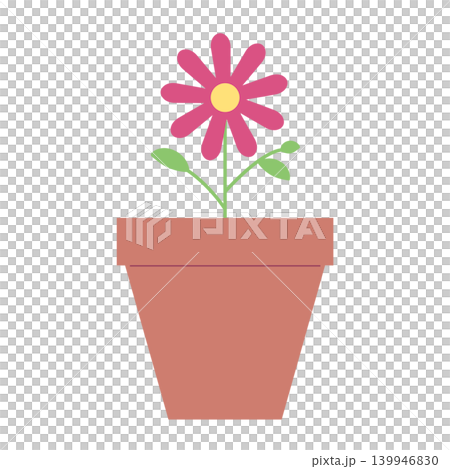 鉢植えの一輪の花 鉢植えの一輪の花 139946830