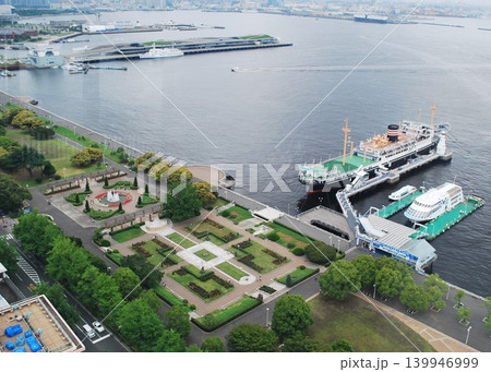 山下公園と横浜港湾内風景 山下公園と横浜港湾内風景 139946999