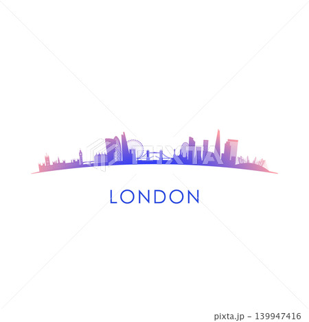 London skyline silhouette. London skyline silhouette. 139947416