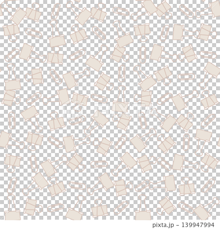 Seamless pattern material made of stationery clips. Seamless pattern material made of stationery clips. 139947994