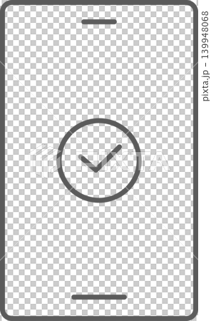 スマホ画面アイコン チェック スマホ画面アイコン チェック 139948068