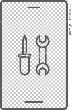 Smartphone screen icon: Tools - Settings Smartphone screen icon: Tools - Settings 139948074