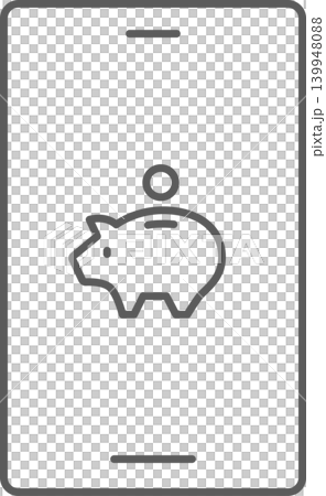 Smartphone screen icon: Piggy bank Smartphone screen icon: Piggy bank 139948088