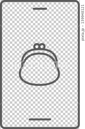 スマホ画面アイコン がま口財布 スマホ画面アイコン がま口財布 139948121