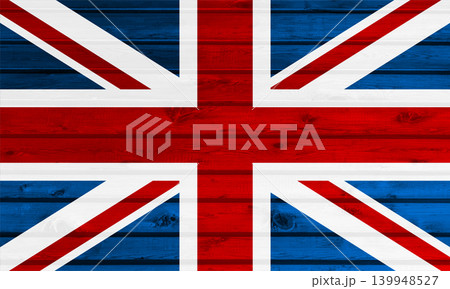 The United Kingdom of Great Britain and Northern Ireland grunge wooden flag 139948527
