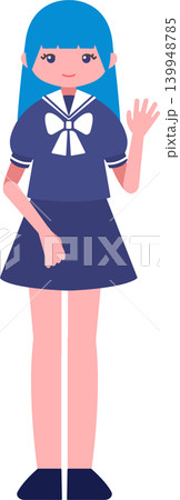 学生 全身イラスト 女性 学生 全身イラスト 女性 139948785