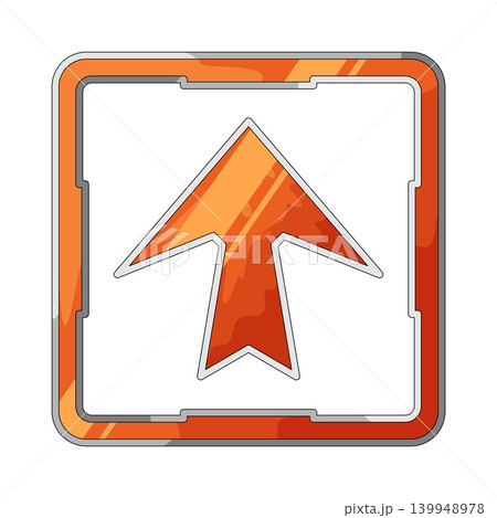 Illustration of Arrow Square Up 139948978