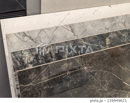 Assorted Marble Finish Tile Samples for Modern Interior Architecture 139949621