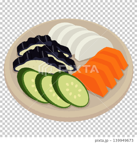 ぬか漬け盛り合わせのイラスト 139949673