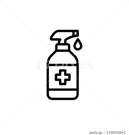 Disinfectant Solution Bottle Icon Disinfectant Solution Bottle Icon 139950041