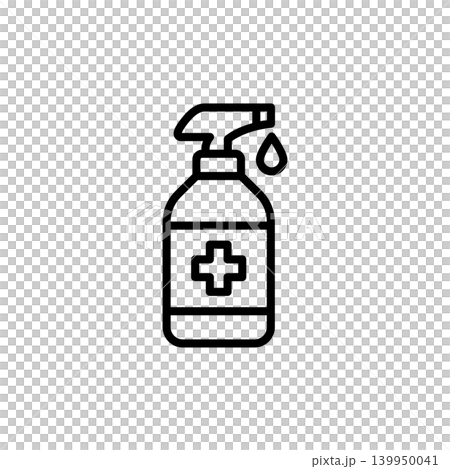 Disinfectant Solution Bottle Icon Disinfectant Solution Bottle Icon 139950041