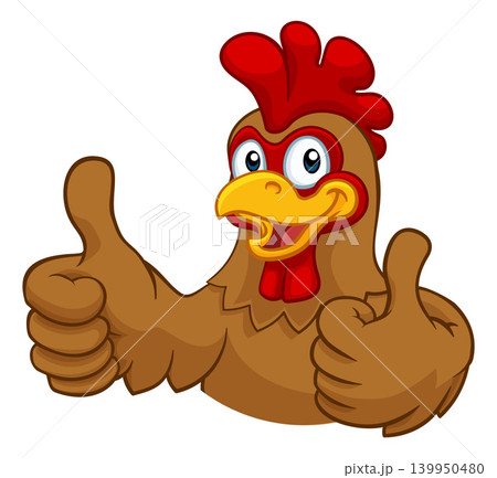 Chicken Cartoon Rooster Cockerel Character Chicken Cartoon Rooster Cockerel Character 139950480