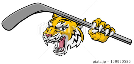 Wildcat Bobcat Bobcats Wildcats Ice Hockey Mascot Wildcat Bobcat Bobcats Wildcats Ice Hockey Mascot 139950586
