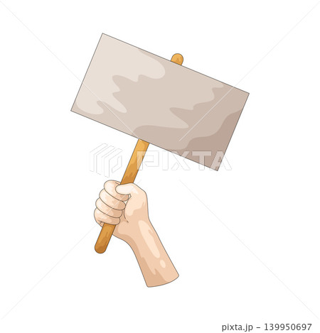 Illustration of Protest Sign Illustration of Protest Sign 139950697