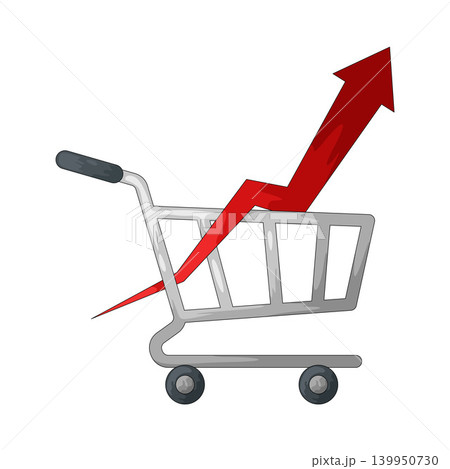 Illustration of Inflation Arrow Illustration of Inflation Arrow 139950730