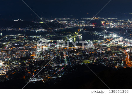 冬の福岡県北九州市　新日本三大夜景　皿倉山展望台 139951393