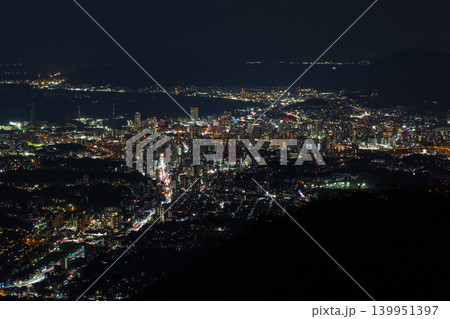 冬の福岡県北九州市　新日本三大夜景　皿倉山展望台 139951397