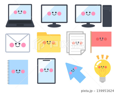 かわいいビジネス系アイコンまとめ かわいいビジネス系アイコンまとめ 139951624